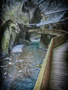 Gorges du Trient, Salvan, Switzerland - The amazing Gorges du Trient was carved into the rock of the Mont Blanc massif by the eponymous wild mountain stream. The 200 meter deep ravine is fascinating for climbers and nature lovers  Read More here:  imoutoftheoffice....