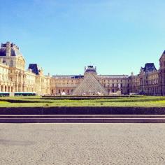 Some of the world's coolest stairs lie beneath the Louvre's famous glass pyramid. Photo courtesy of nestorneighbor on Instagram.