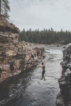 Cascade Falls Slackline ➾ Luke Gram