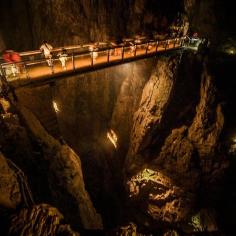 Underground canyon in the Škocjan Caves of Slovenia. Photo courtesy of royd3n on Instagram.