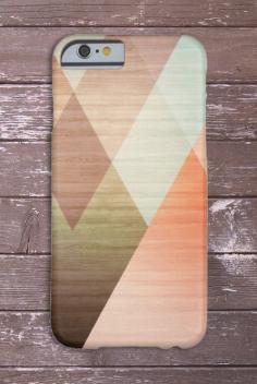 Geometric Light Stained Wood Case for iPhone