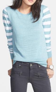 
                        
                            Hinge Mixed Pattern Knit Sweater
                        
                    