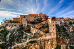 This is the Great Meteoron, the biggest, and the most accessible of the monasteries at Meteora. Discovered by Jade Johnston OurOyster.com at Meteora, Trikala, #Greece