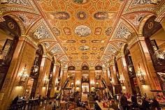 
                        
                            Ceiling fresco by French painter at the Chicago Palmer House
                        
                    