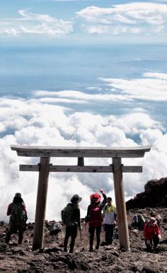 
                        
                            Torii gate on the top of Mt. Fuji, Japan
                        
                    