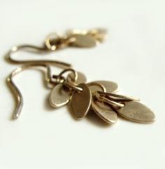 Melt Earrings with Mixed Metal Modern Petals Matte