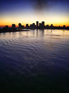 Sunset tonight over New Orleans as we head out to sea. On our way to the Caribbean on Carnival Dream! #carnivalpartner