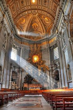 
                    
                        God's beam of light in St. Peter's Basilica - Rome, Italy (HDR) by farbspiel, via Flickr
                    
                