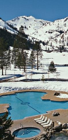 Lake Tahoe the pool where you can stand in Nevada and California at the same time