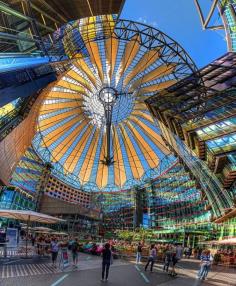 Sony Center is at the heart of the newly shaped Potsdamer Platz area, Germany, Berlin