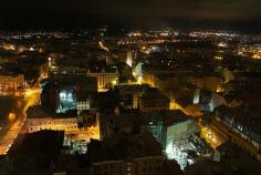 Riga, Latvia at night time