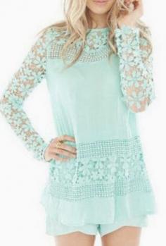 
                    
                        Attractive Blue Lace Crochet T Shirt for Lady
                    
                