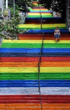 
                    
                        The rainbow steps, Istanbul, Turkey
                    
                