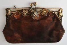 
                    
                        Art Nouveau Leather & Silver Purse
                    
                