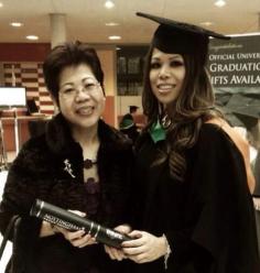 
                    
                        Graduation with my mother
                    
                