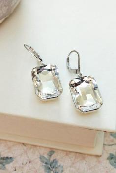 
                    
                        Crystal Rhinestone Earrings Big Glass Drop
                    
                