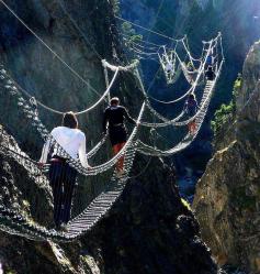 
                    
                        The Tibetan Bridge in Claviere, Piedmont, Italy
                    
                