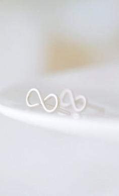 
                    
                        Tiny Silver Handmade Infinity Stud Earrings
                    
                