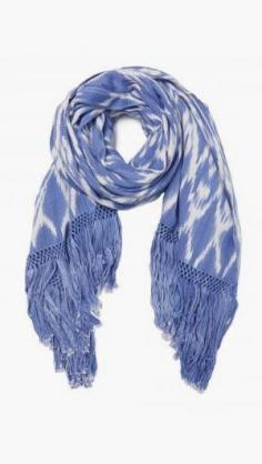 
                    
                        Light Blue Ikat Cotton Shawl
                    
                