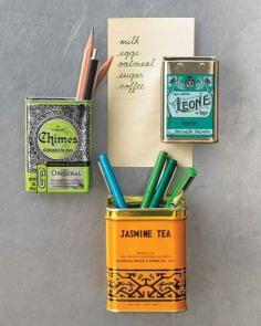 
                    
                        If you have a mini fridge, use empty tea cans to store spare pencils. | 26 Cheap And Easy Ways To Have The Best Dorm Room Ever
                    
                