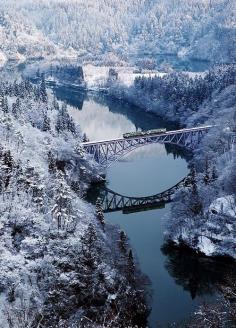 
                    
                        Snowd landscape in Fukushima, Japan.
                    
                