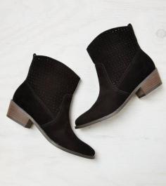 
                    
                        Black AEO Perforated Western Bootie
                    
                