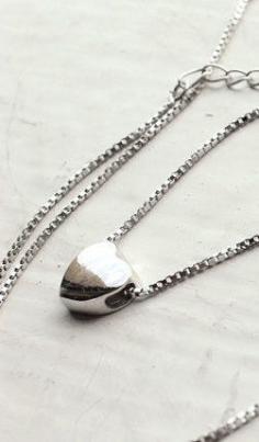 
                    
                        Tiny Heart Necklace Dainty Sterling Silver
                    
                