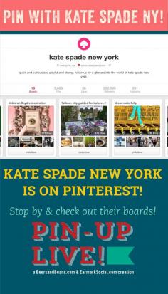 
                    
                        Don't forget to stop by and say hi to Kate Spade New York on Pinterest! They have a ton of cute pins! #PinUpLive
                    
                