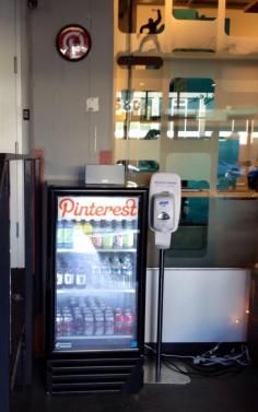 
                    
                        Drinks for guests in reception area at Pinterest Headquarters in San Francisco (photo by Donnetta)
                    
                