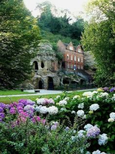 
                    
                        Nottingham Castle and Caves inside Sherwood Forrest, England.
                    
                