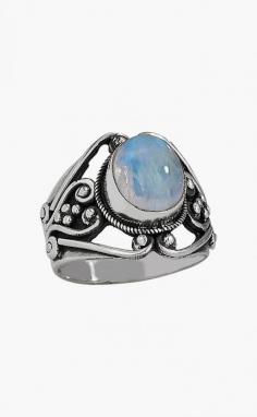 
                    
                        Ruby Sage | November Sunrise Sterling Moonstone Ring
                    
                