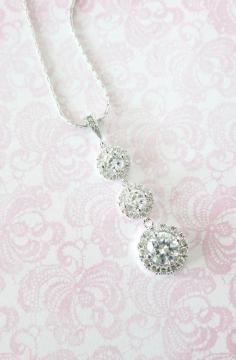 
                    
                        Heather Luxe Cubic Zirconia Round Drop necklace
                    
                