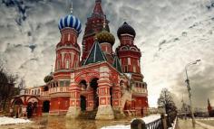 
                    
                        Saint Basil's Cathedral in Moscow, Russia
                    
                