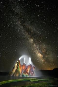 
                    
                        Moments of Eternity - Milky Way over Fly Geyser, Nevada
                    
                