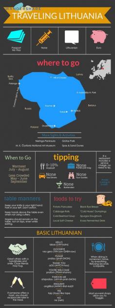 
                    
                        Lithuania Travel Cheat Sheet; Sign up at www.wandershare.com for high-res image.
                    
                