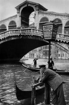 
                    
                        Henri Cartier-Bresson - The Rialto Bridge on the Grand Canal in Venice, Italy 1953.
                    
                