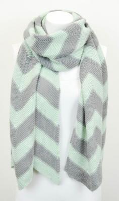 
                    
                        Leto Collection Mint & Gray Chevron Scarf
                    
                