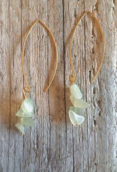 
                    
                        Tumbled Jade & Hammered Gold Earrings
                    
                