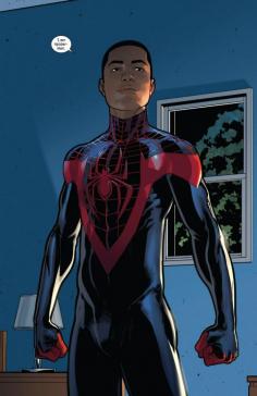 
                    
                        comicblah: "I am Spider-Man." - Miles Morales From Ultimate Spider-Man #28 Writer: Brian Michael Bendis Art: Dave Marquez Colors: Justin Ponsor Lettering: VC’s Cory Petit
                    
                