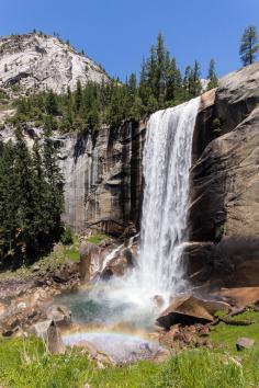 
                    
                        The 320-foot Vernal Fall is the first of two waterfalls on the Mist Trail in Yosemite. After finding Yosemite's other famous waterfalls dried up, we gladly endured temperatures approaching 40 degrees and a 2000-foot elevation gain to hike to the top of both Vernal and Nevada Falls. The hike ended up taking most of the day but the scenery was spectacular. Discovered by Mary Hill at Yosemite National Park, Mariposa County, California
                    
                