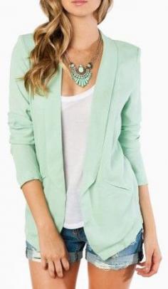 
                    
                        Eva Blazer in Mint
                    
                