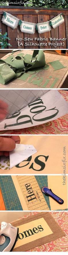 
                    
                        The Kim Six Fix: No-Sew "Here Comes Peter Cottontail" Burlap and Fabric Banner (Silhouette Fabric Lettering Tutorial)
                    
                