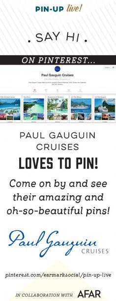 
                    
                        Ready for an influx of beautiful blue seas and exotic locations? Check out Paul Gauguin Cruises on Pinterest. Be warned: A strong desire to quit your job and head to the South Pacific incoming! #PinUpLive
                    
                