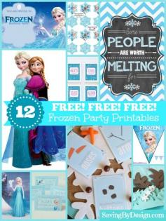 
                    
                        These FREE Frozen party printables will be the perfect addition to your celebration! | Saving by Design
                    
                