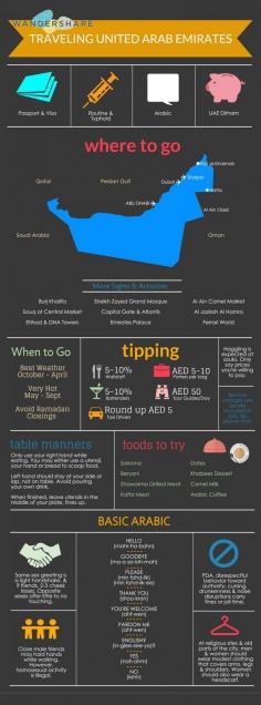 
                    
                        United Arab Emirates Travel Cheat Sheet; Sign up at www.wandershare.com for high-res images.
                    
                