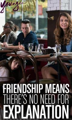 
                    
                        "Friendship means there's no need for explanation." from TV Land's new scripted series Younger - Premieres March 31st 10/9c
                    
                