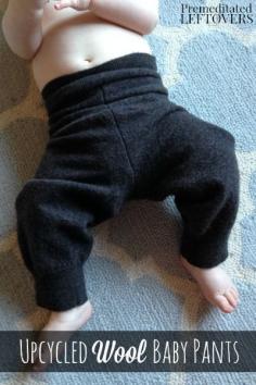 
                    
                        How to Make Wool Baby Pants from an Old Sweater. You can use this easy tutorial to make waterproof, felted wool pants or regular wool baby pants.
                    
                