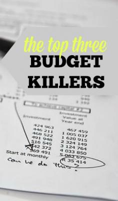 
                    
                        Is your budget not leaving you any breathing room? Try focusing on these top three budget killers!
                    
                