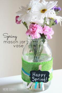 
                    
                        Spring Mason Jar Vase - Here Comes The Sun
                    
                