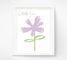 
                    
                        Kids Craft Ideas Baby Footprint Lilac
                    
                